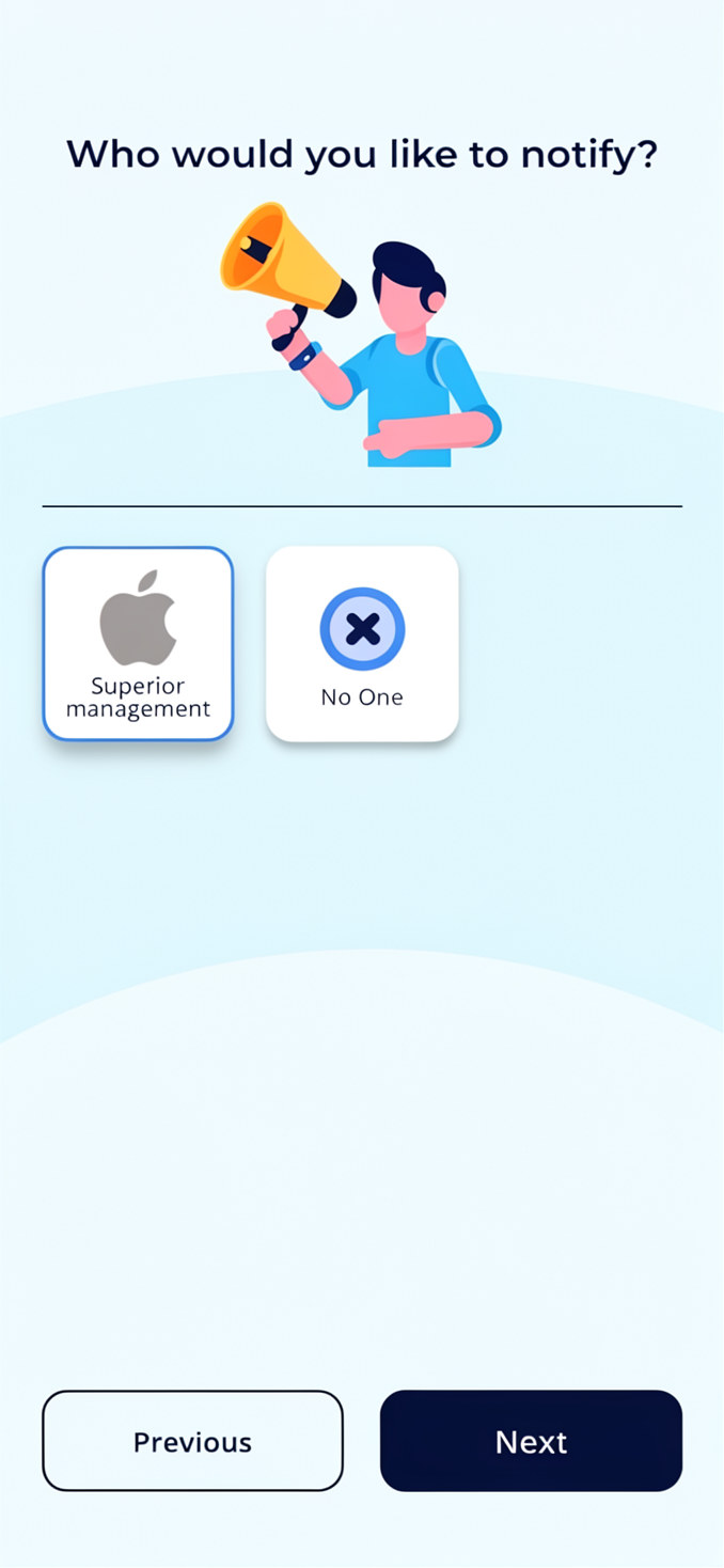 Who would you like to notify?